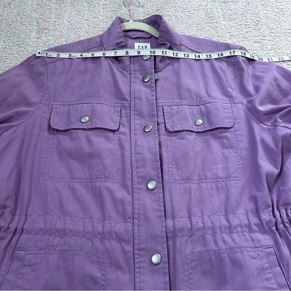 GAP Pastel Lilac Purple Utility Jacket Size XL Spring Easter 100% Cotton - Picture 5 of 15